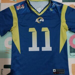 Youth medium LA Los Angeles Rams BCS flag football jersey